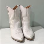 Dolce Vita White Leather Western Boots Size 7.5 Photo 1