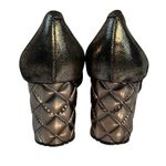 Karl Lagerfeld Paris Metallic Quilted Block Heel Pumps Bronze Gold Size 11 Photo 1