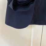Theory Lindraya B. Blazer Navy Sea Blue Size 4 Collarless Jacket Wool Blend Crop Photo 5