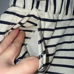 J.Crew j by  White Black Stripe Pull On Tie Waist Linen Cotton Shorts Small Photo 2