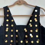Kate Spade  Black Sleeveless Sequin Gold Sparkle Party Cocktail Dress Size 8 Photo 3