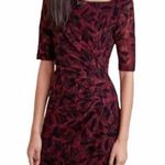 Anthropologie  Maeve Elorn Wine Fitted Ruched Waist Lace Sheath Maroon Dress Photo 0