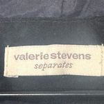 Valerie Stevens Womens Black Suede Leather Blazer Jacket L Classic Minimalist Photo 6