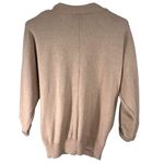 Loft M Cardigan Sweater Knit Rabbit Hair Blend Tan Luxury Basic Oversized V Neck Photo 2