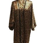 Leopard Print Robe Black Size 1X Photo 0