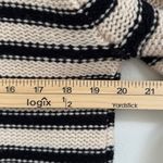 J.Crew  Cable-Knit Mock-neck Pullover Sweater Size Small Stripe Jewel Buttons Photo 8