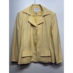 Oscar de la Renta Vintage  Women's Size 8 Button Up Yellow Blazer Jacket Lined Photo 8
