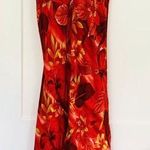 Jams World Vintage 90s Red Hibiscus Flower Hawaiian Maxi Dress Photo 3