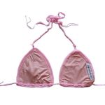 Handmade Nikita Naomi Crochet Swimwear Alize Pink Triangle Bikini TOP Size Small Photo 4