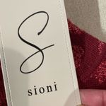 Sioni Metallic Floral Mock Sweater NWT XL Red Photo 6