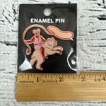 Bioworld Enamel Pin Circus Bear Riding Whip NEW Brooch Lapel Animal Pink Photo 2