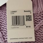 English Factory Lilac Pom Pom Puff Sleeve Sweater Women M Textured Popcorn Knit Photo 7