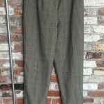 Harvé Benard Harve Bernard Black and Cream Plaid Check Straight Leg Wool Dress Pants Size 10 Photo 0