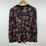 Anne Klein Anne‎ Klein Floral Blouse Size 1X Black Boho Fall Romantic Flowy Office Photo 4