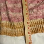 Sincerely Jules Pastel Stripe Cropped Cardigan Pink Yellow Open Front Sweater L Size L Photo 4