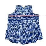 Laundry by Shelli Segal LAUNDRY blue and white faux wrap tank Photo 1