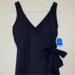 Lands' End LAND’S END NEW Side Tie Wrap Mini Swim Dress Swimsuit Black Sz 8 PETITE Photo 3