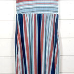 New Eloges Women's Sleeveless Striped Knit Pullover Tank Dress Multicolor Small Blue Photo 0