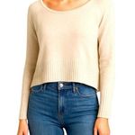 The Limited  Oatmeal Metallic Cropped Angora Wool Blend Sweater Women’s Medium Photo 0
