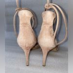 Diane Von Furstenberg  Rimini Ankle Lace Up tan suede Open Toe heels size 11 Photo 10