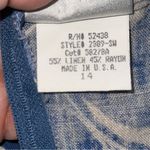 Vintage Studio 14 Blue Cream Floral Print Linen Blend Sleeveless Tank Maxi Dress Photo 6