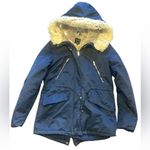 ZARA ✨HP✨ Navy Fur Lined Parka with Detachable Hood✨ Photo 2