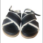 ALOHAS  Marshmallow - Black Leather and Shearling Sandals SIZE 10 (41) Photo 4