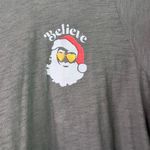 Old Navy Size 3X Believe W/Santa Claus Head Graphic Gray Short Sleeve Crewneck T Photo 2