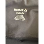 Reebok  Women's High-Rise Black Leggings‎ M with Logo Stripe down leg Photo 2