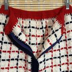 Handmade Vintage Probably 1970s Hand Knit Red White and Blue Short Skirt Small 6/8? Photo 12