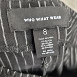 Who What Wear CROPPED HIGH RISE STRETCH PANTS — BLACK WHITE PINSTRIPE — 8 - NWT! Photo 6