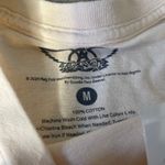 Aerosmith  Eagle Guitar Graphic T Shirt Cream Short‎ Sleeve Cotton Size Medium Photo 1