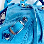 Balenciaga Metallic Edge Classic Mini City Crossbody Bag Blue Brand New Photo 8