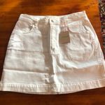 Boden USA White Denim Mini Skirt Photo 0