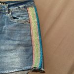 Dollhouse  Rainbow Striped Denim Shorts Photo 1