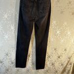 American Eagle Black Distressed Mom Straight Jeans Long Comfort Stretch 0 Photo 5