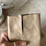 Frenchi Beige genuine Leather shirt Jacket shacket size small Tan Photo 10