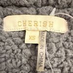 Cherish Faux Leather & Sherpa Drape Vest Black Gray Western XS MJ5306 Photo 2