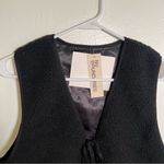 No Boundaries  Sleeveless Sherpa Vest Black Photo 1