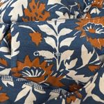 Garnet Hill  blue and brown‎ floral print jumpsuit size small Photo 3