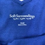 Soft Surroundings  Daphne Dress Blue Double V-Neck NWT Size S Photo 6