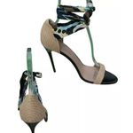 Donald Pliner Neutral Black Multi Couture Silk Fabric Ankle Tie Shoe $310 NWT Size 7.5 Photo 3