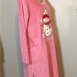 🎄 🌟NWT🌟 SLEEP & CO CHRISTMAS LONG SLEEVE WARM SLEEPSHIRT W/POCKETS JUNIORS SZ M Pink Photo 2
