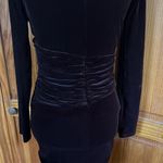 EXPRESS Velvet Body Contour Mock Neck Ruched Mini Dress Photo 7