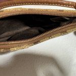 Coach  Small Tan and Brown Signature Wristlet Zip Pouch/Wallet Photo 8