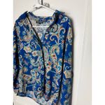 Tolani  Blue Long Sleeve Button Down Blouse Top Boho Chic Fairycore Women's XS Photo 3
