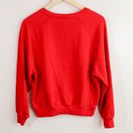 J.Crew Cozy Season Graphic Sweatshirt Red Raglan Sleeve Women's Size S Photo 2