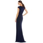 NWT Ieena for Mac Duggal Navy Cap Sleeve Column Dress Style 26504 Size 4 Blue Photo 2