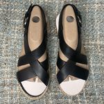 Marc Fisher LTD Tallia Espadrille Platform Sandals in Black Leather Photo 6