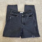 Abercrombie & Fitch Abercrombie Dad high Rise Black Distressed Jeans - Size 30 / 10 Regular Photo 4